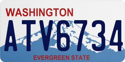 WA license plate ATV6734