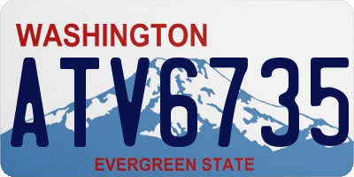WA license plate ATV6735