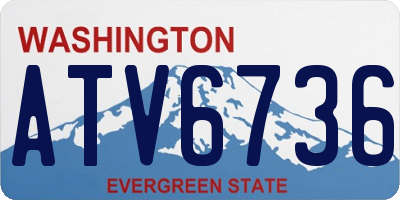 WA license plate ATV6736