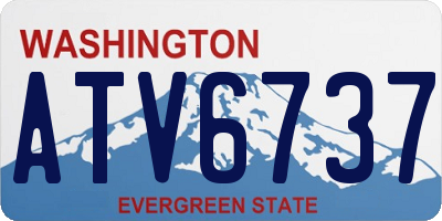 WA license plate ATV6737