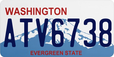 WA license plate ATV6738