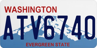 WA license plate ATV6740