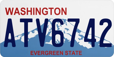 WA license plate ATV6742