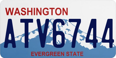 WA license plate ATV6744