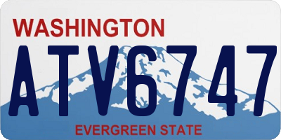 WA license plate ATV6747