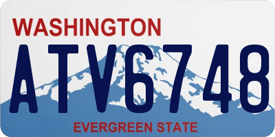 WA license plate ATV6748