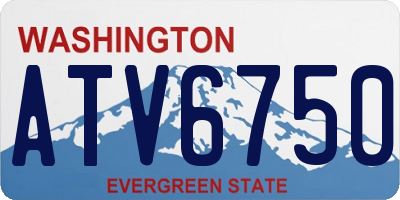 WA license plate ATV6750