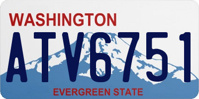 WA license plate ATV6751