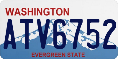 WA license plate ATV6752