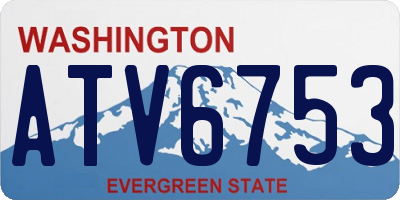 WA license plate ATV6753