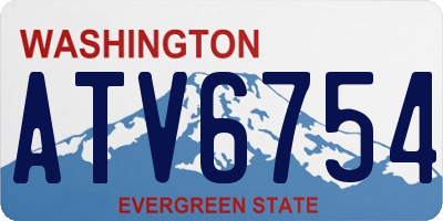 WA license plate ATV6754