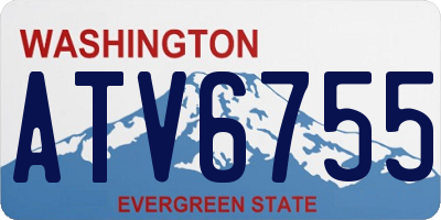 WA license plate ATV6755