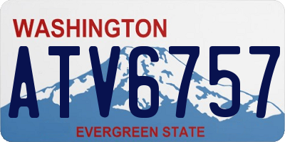 WA license plate ATV6757