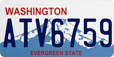 WA license plate ATV6759