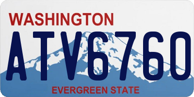 WA license plate ATV6760
