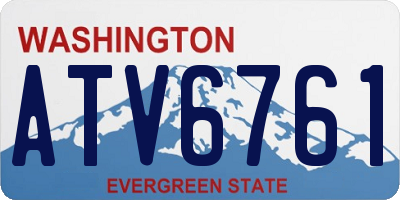 WA license plate ATV6761