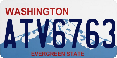 WA license plate ATV6763