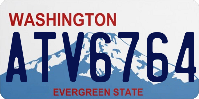 WA license plate ATV6764