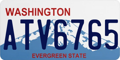 WA license plate ATV6765