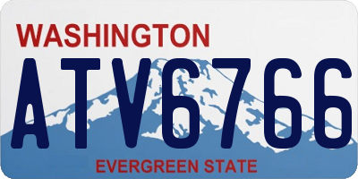 WA license plate ATV6766