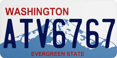 WA license plate ATV6767
