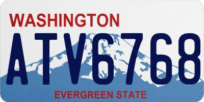 WA license plate ATV6768