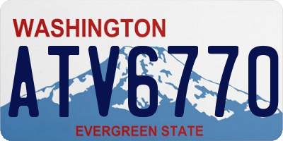 WA license plate ATV6770