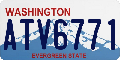 WA license plate ATV6771