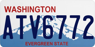 WA license plate ATV6772