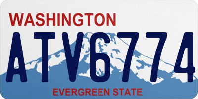 WA license plate ATV6774