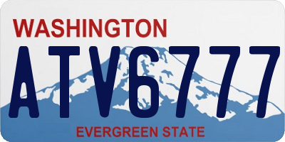 WA license plate ATV6777