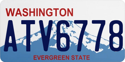 WA license plate ATV6778