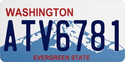 WA license plate ATV6781