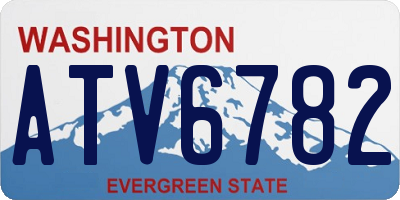 WA license plate ATV6782