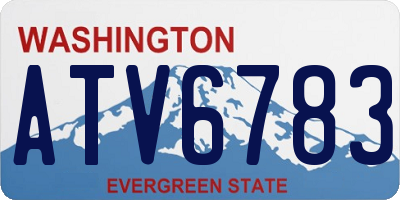 WA license plate ATV6783
