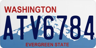 WA license plate ATV6784