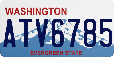 WA license plate ATV6785