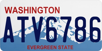 WA license plate ATV6786
