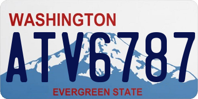 WA license plate ATV6787
