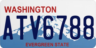 WA license plate ATV6788