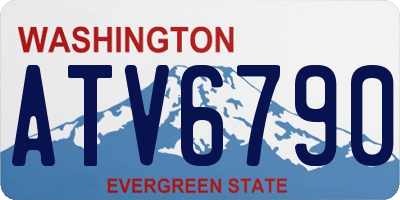 WA license plate ATV6790