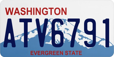 WA license plate ATV6791
