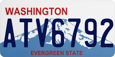 WA license plate ATV6792
