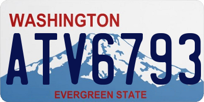 WA license plate ATV6793
