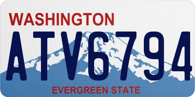 WA license plate ATV6794
