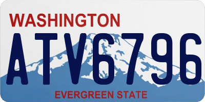 WA license plate ATV6796