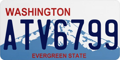 WA license plate ATV6799