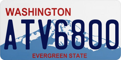 WA license plate ATV6800