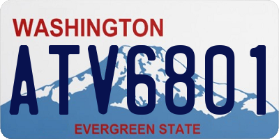 WA license plate ATV6801