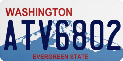 WA license plate ATV6802